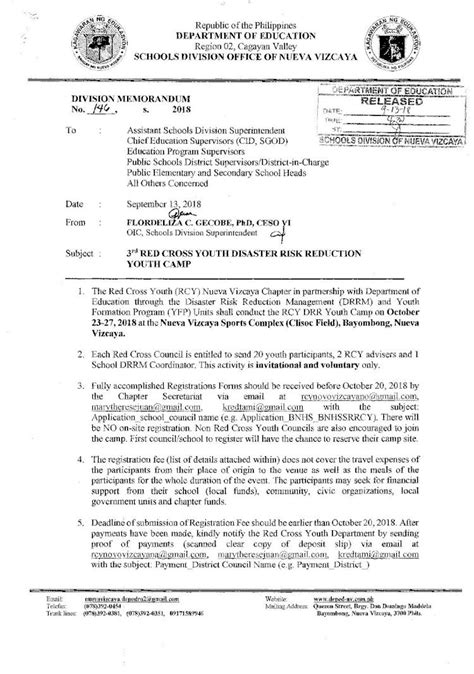 deped nv memo|SDOQC .